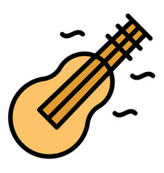 Beach Guitar Icon Flat