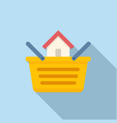 Buy House Basket Icon Flat Property