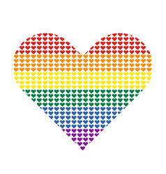 Pride Flag Heart Shape Icon With Heart Pattern