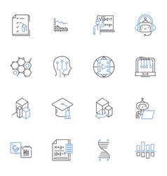 Psychology Line Icons Collection Behavior