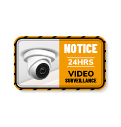 Video Surveillance Notice Nameplate Banner