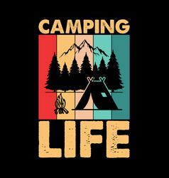 Camping Life T-shirt Design Svg