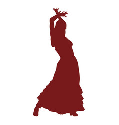 Flamenco Dancer Woman Hands Up Silhouette