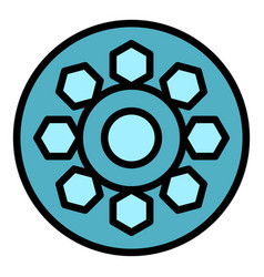 Jeep Wheel Icon Flat