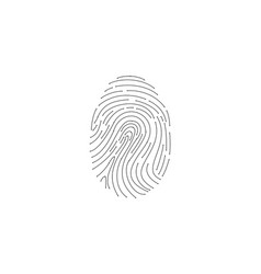 Polygonal Fingerprint On A White Background