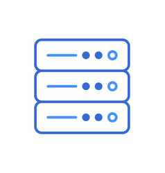 Server Technology Icon With Blue Duotone Style