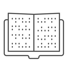 Braille Book For Blind Thin Line Icon