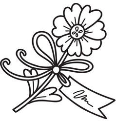 Hand Drawn Vintage Label With Boho Plants