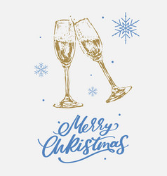 Merry Christmas Happy New Year 2023 Typography