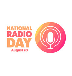 National Radio Day August 20 Holiday Concept