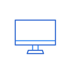 Computer Technology Icon With Blue Duotone Style