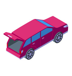 Open Trunk Car Icon Isometric Style