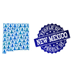 People Composition Of Mosaic Map Of New Mexico