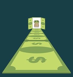 Road Of Dollars Path To Prosperity Footpath