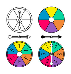 Board Game Color Spinner With Numbers Set