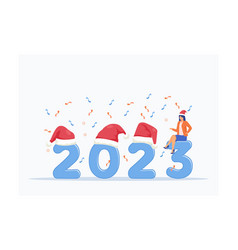 Christmas And New Year 2023 Concept Volumetric