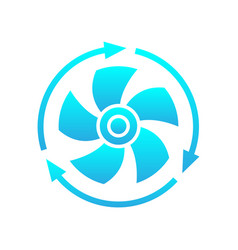 Cooling System Logo Air Con Icon Isolated