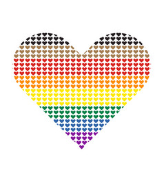 Pride Flag Heart Shape Icon With Heart Pattern