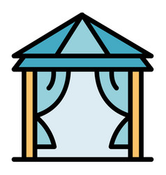 Beach Tent Icon Flat