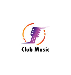 Music Logo Club Microphone Handset Template Design