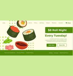 Every Tuesday Roll Night Sushi Set In Restaurant