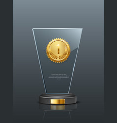 Glass Champion Award Realistic