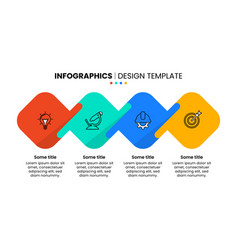 Infographic Template 4 Connected Squares