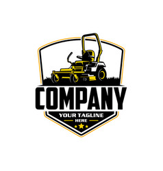 Lawn Cleaning Vehicle Lawnmower Logo