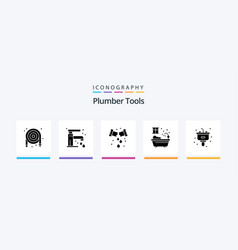 Plumber Glyph 5 Icon Pack Including Kitchen