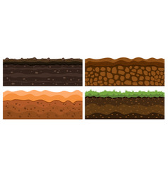 Earth Ground Layers Dirt Soil Set Geology