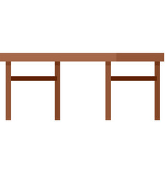 Folding Wood Table Icon Flat Isolated