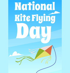 National Kite Flying Day Poster Template With Text