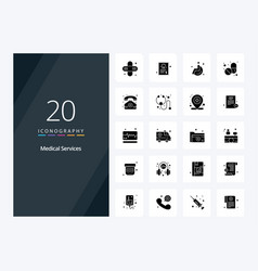 20 Medical Services Solid Glyph Icon