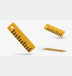 3d Yellow Plastic Ruler Device For Measuring