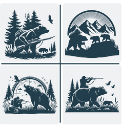 Bear Mountains Silhouette Svg Bundle File