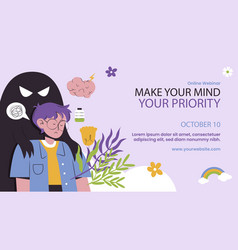 Flat World Mental Health Day Webinar Template