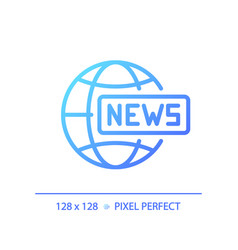 2d Thin Linear Gradient Global News Icon