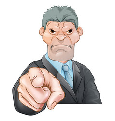 Angry Businessman Pointing