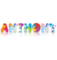 Anthony Written With Alphabet Puzzle