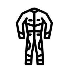 One Piece Suit Motorcycle Line Icon