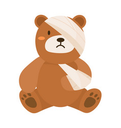 Bear With Bandaged Head And Hand