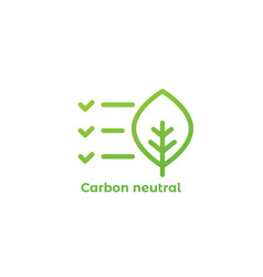 Carbon Neutral Icon Sign