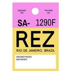 Rio De Janeiro Airport Luggage Tag