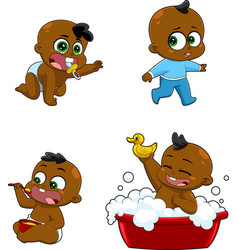 African American Babies Cartoon Characters