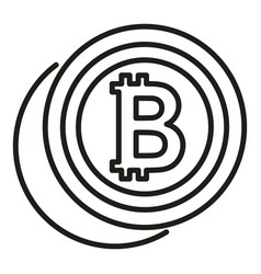 Bitcoin Coin Icon Outline Crypto Money