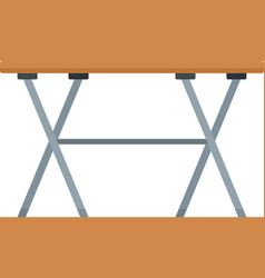 Folding Long Table Icon Flat Isolated