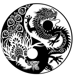 Chinese Dragon And Phoenix Feng Huang Yin Yang