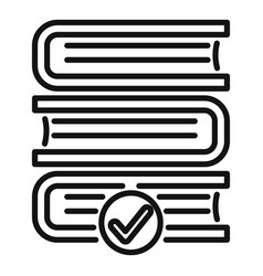 Approved Book Stack Icon Outline Online