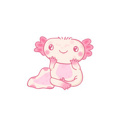 Cute Axolotl Mascot Cartoon