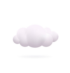 White 3d Cloud Isolated On A Blue Background